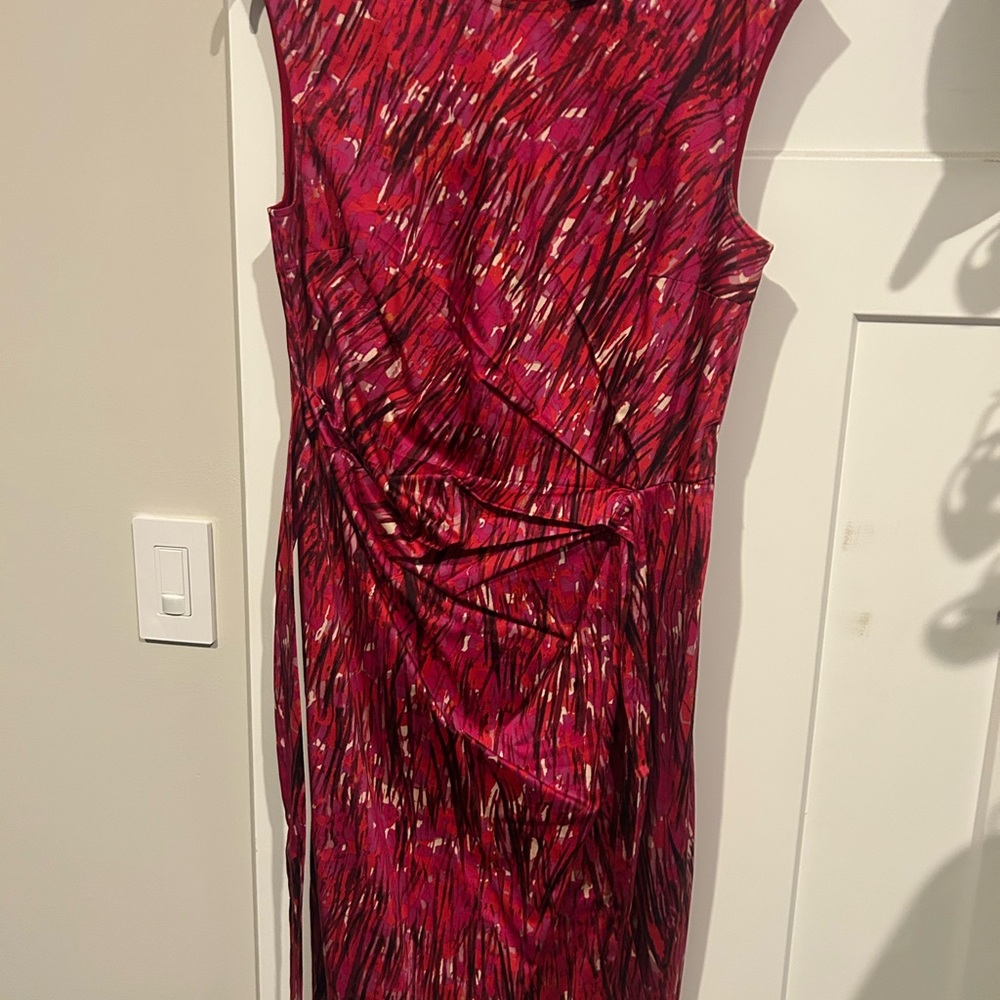 Ann Taylor Vibrant Red Asymmetrical Dress